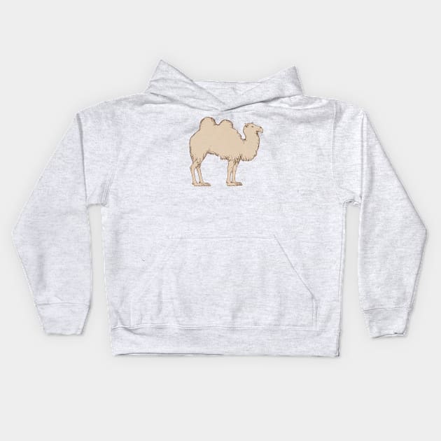 Plain Ole Doublehump Camel Kids Hoodie by alexp01